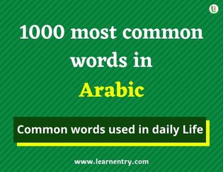 Arabic 1000 words