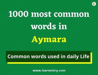 Aymara 1000 words