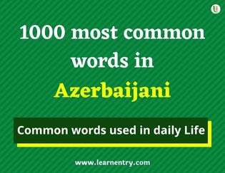 Azerbaijani 1000 words