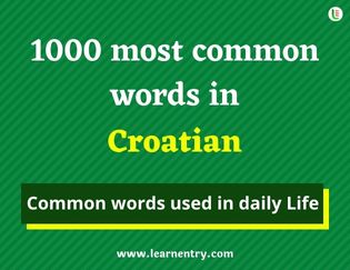Croatian 1000 words