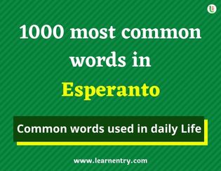 Esperanto 1000 words