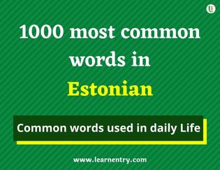Estonian 1000 words
