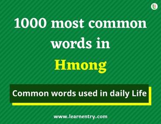 Hmong 1000 words