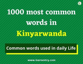 Kinyarwanda 1000 words
