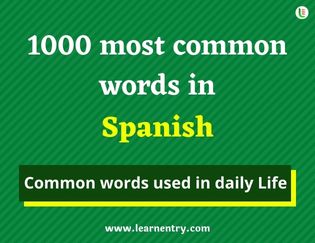 Spanish 1000 words