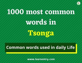 Tsonga 1000 words