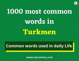 Turkmen 1000 words