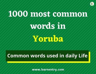 Yoruba 1000 words
