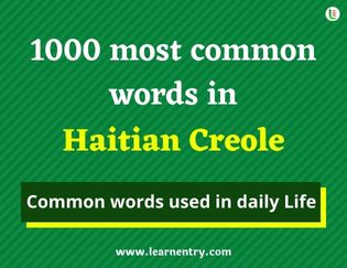 Haitian creole 1000 words