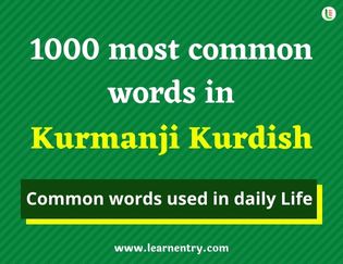 Kurmanji kurdish 1000 words