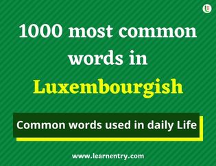 Luxembourgish 1000 words