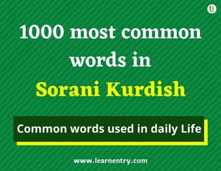 Sorani kurdish 1000 words
