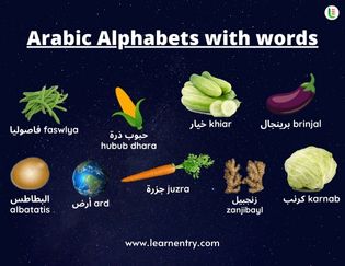 Arabic Alphabets with words
