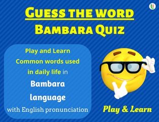 Bambara Guess the Words