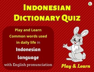Indonesian A-Z Dictionary Quiz