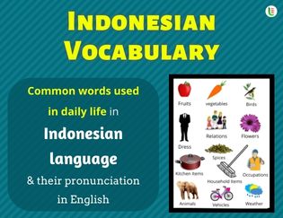 Indonesian Vocabulary