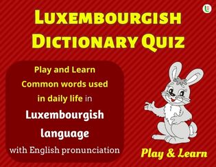Luxembourgish A-Z Dictionary Quiz
