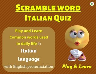 Italian Scramble Words