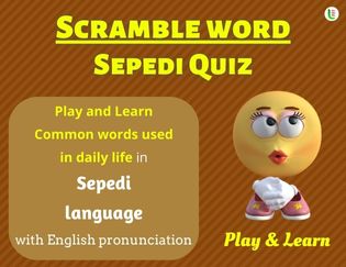 Sepedi Scramble Words