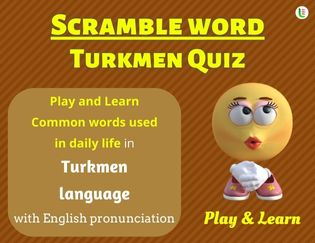 Turkmen Scramble Words