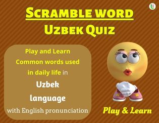 Uzbek Scramble Words