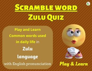 Zulu Scramble Words