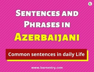 Azerbaijani Sentences and Phrases