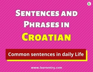 Croatian Sentences and Phrases