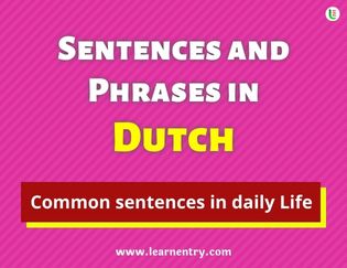 Dutch Sentences and Phrases