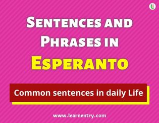 Esperanto Sentences and Phrases