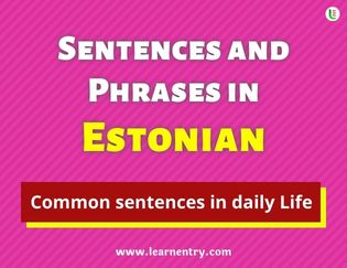 Estonian Sentences and Phrases