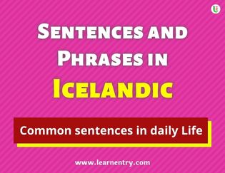 Icelandic Sentences and Phrases