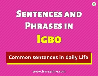 Igbo Sentences and Phrases