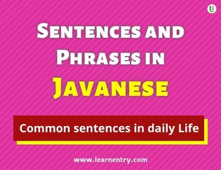 Javanese Sentences and Phrases