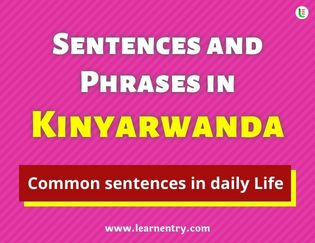Kinyarwanda Sentences and Phrases