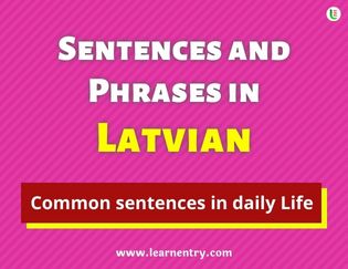 Latvian Sentences and Phrases