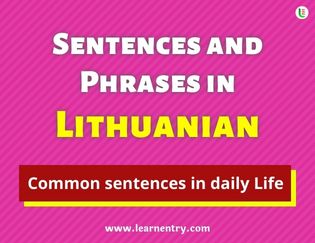 Lithuanian Sentences and Phrases