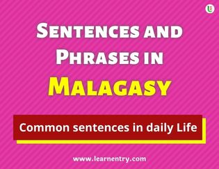 Malagasy Sentences and Phrases