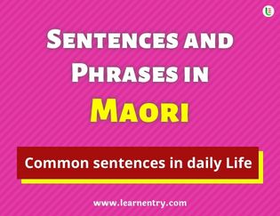 Maori Sentences and Phrases