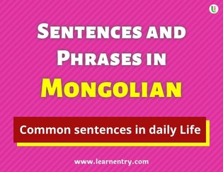 Mongolian Sentences and Phrases
