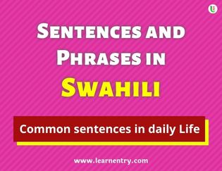 Swahili Sentences and Phrases