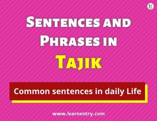 Tajik Sentences and Phrases