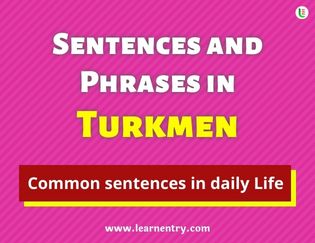 Turkmen Sentences and Phrases
