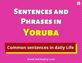 Yoruba Sentences and Phrases