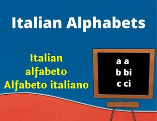 Italian Alphabets