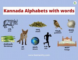 Kannada Alphabets with words