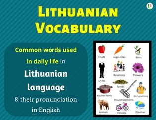 Lithuanian Vocabulary