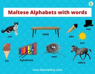 Maltese Alphabets with words