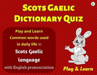 Scots gaelic A-Z Dictionary Quiz