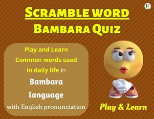 Bambara Scramble Words